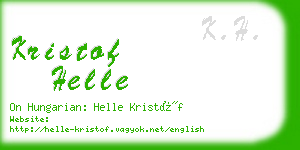 kristof helle business card